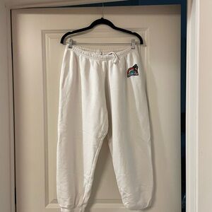 Spiritual Gangster White Rainbow Joggers